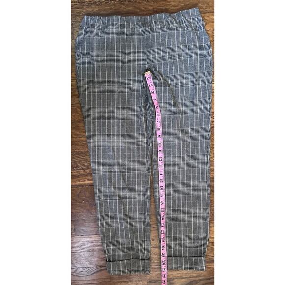 J. Jill Women’s Gray Cuffed Flannel Pants Size 10 Bi-Stretch Cotton Blend Work - Picture 5 of 7
